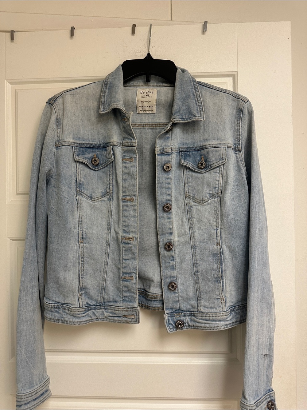 Bershka Pale Blue Denim Trucker Jacket